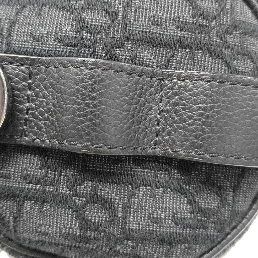 Oblique Canvas Shoulder Bag Black