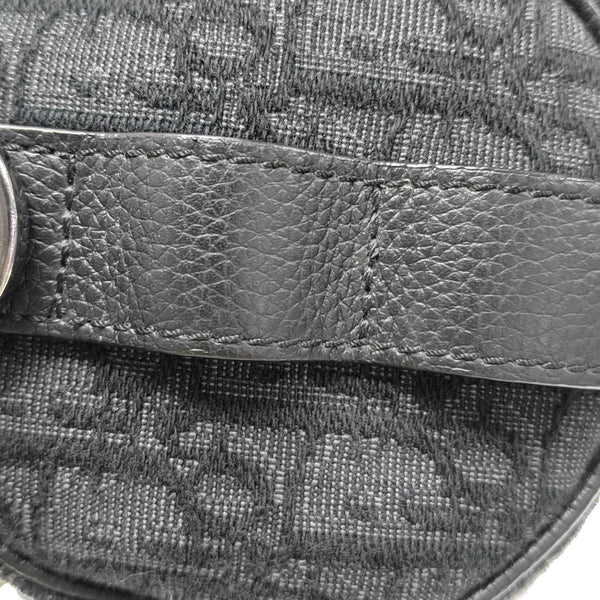Oblique Canvas Shoulder Bag Black
