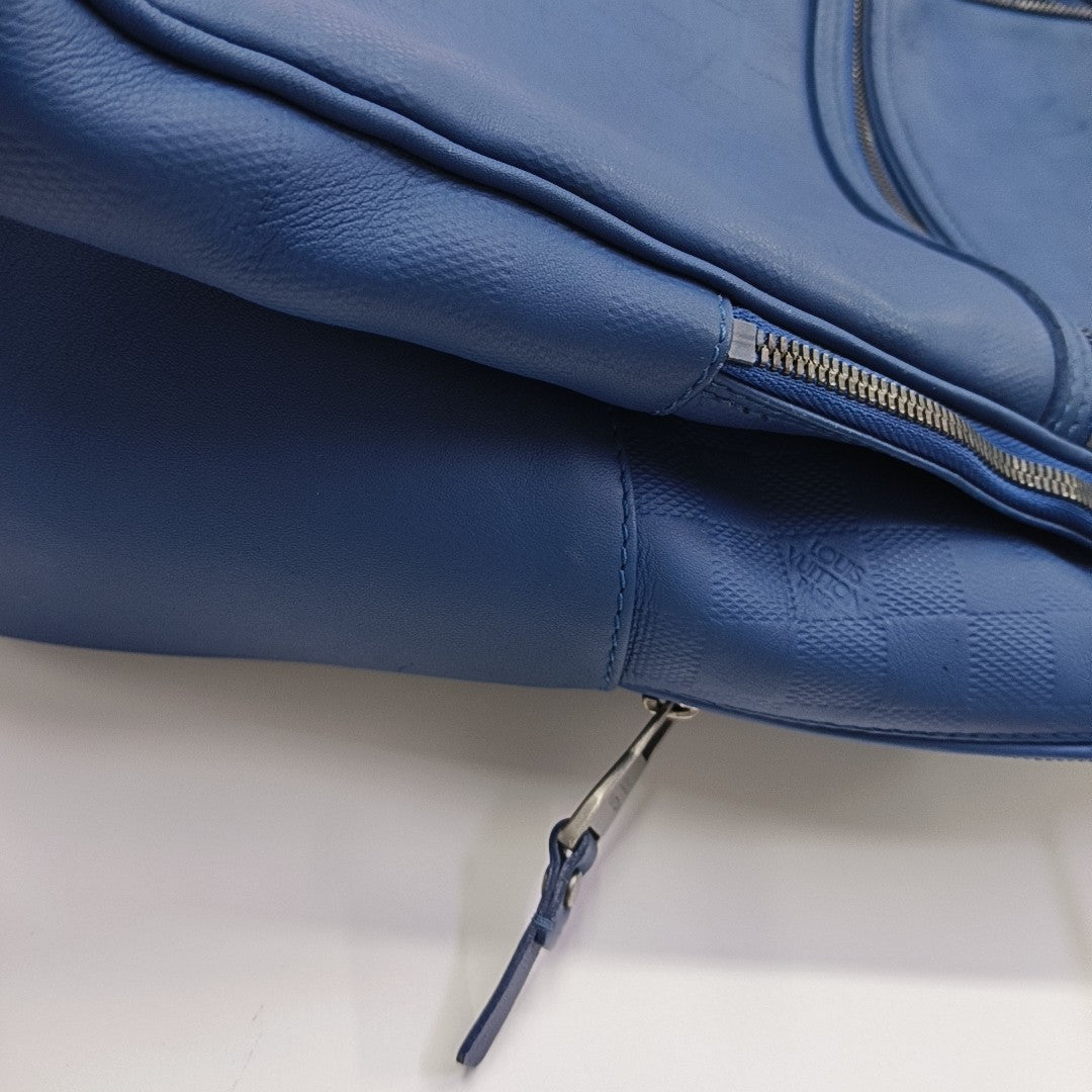 MICHAEL Damier Calfskin Blue