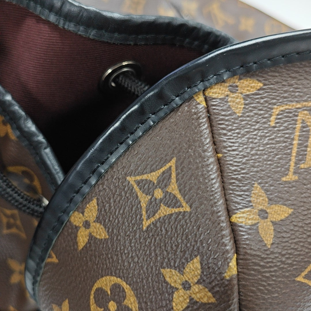 Coated Canvas Backpack Brown
