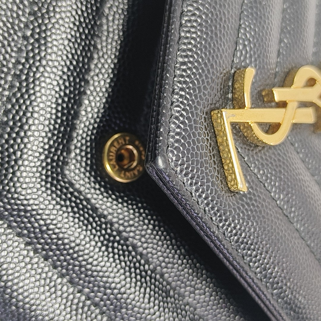 MONOGRAM WOC Chevron Calfskin Black