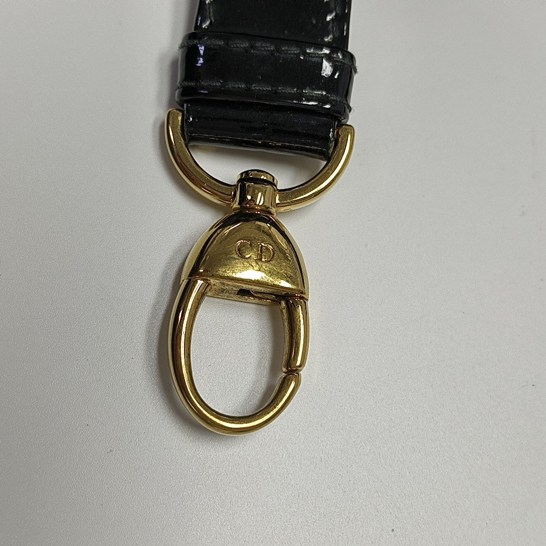 Lady Dior Medium Cannage Patent Leather Black