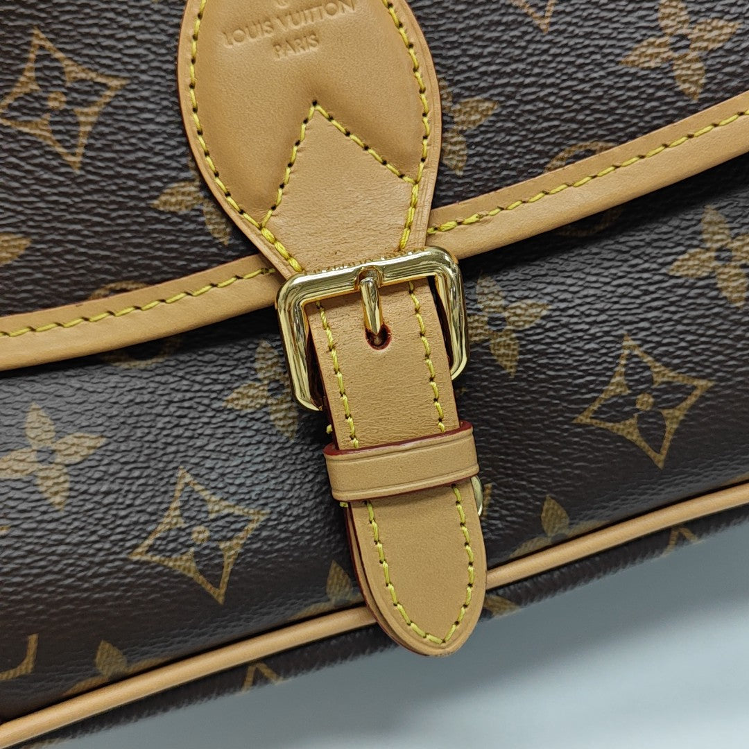 DIANE Monogram Coated Canvas Brown
