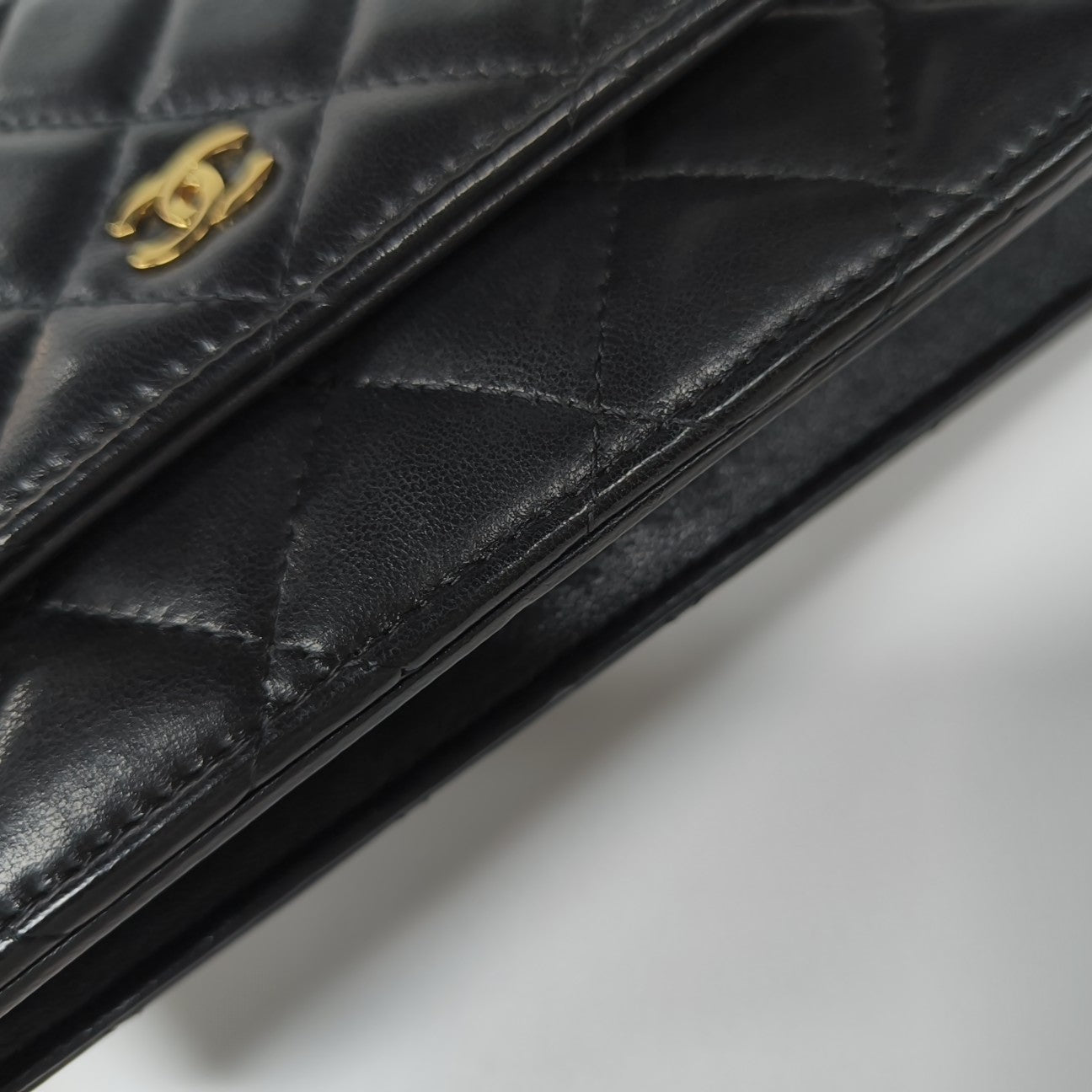 WOC Quilted Lambskin Black