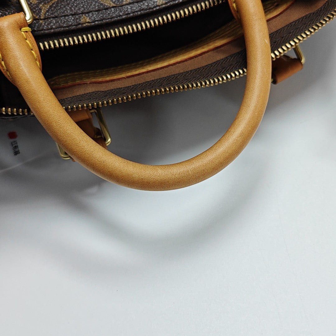 SPEEDY 30 Monogram Coated Canvas Brown