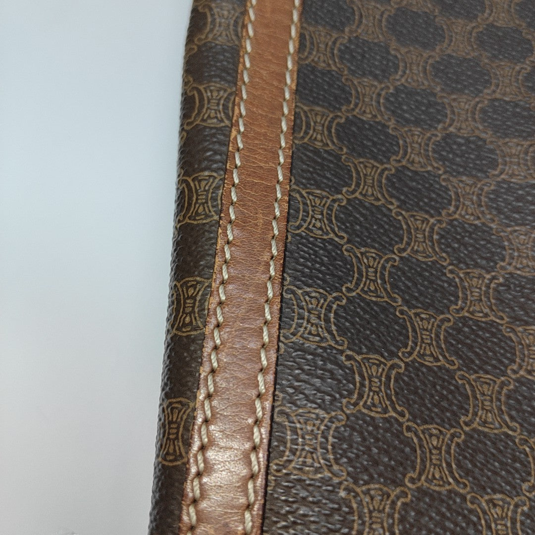 MACADAM CLUTCHES Coated Canvas Brown
