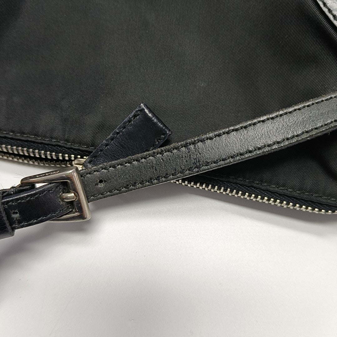 Nylon Top Handle Bag Black