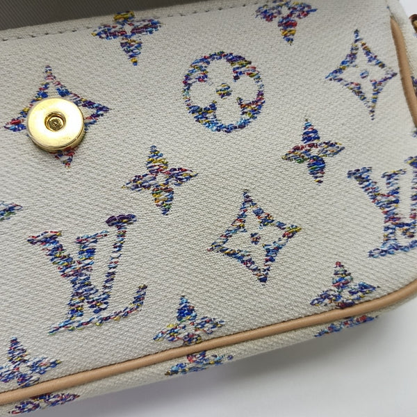 IVY Monogram Coated Canvas White