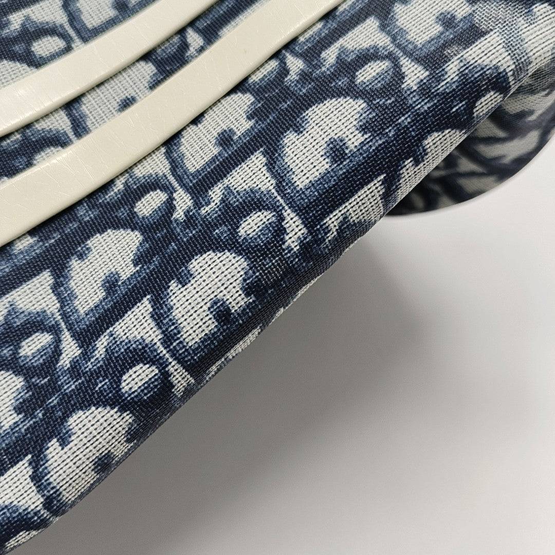 Oblique Coated Canvas Blue