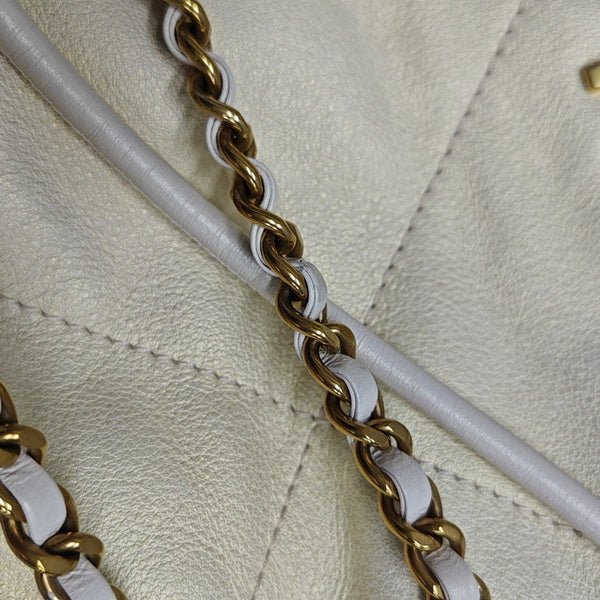 CHANEL 22 Mini Quilted Calfskin Beige