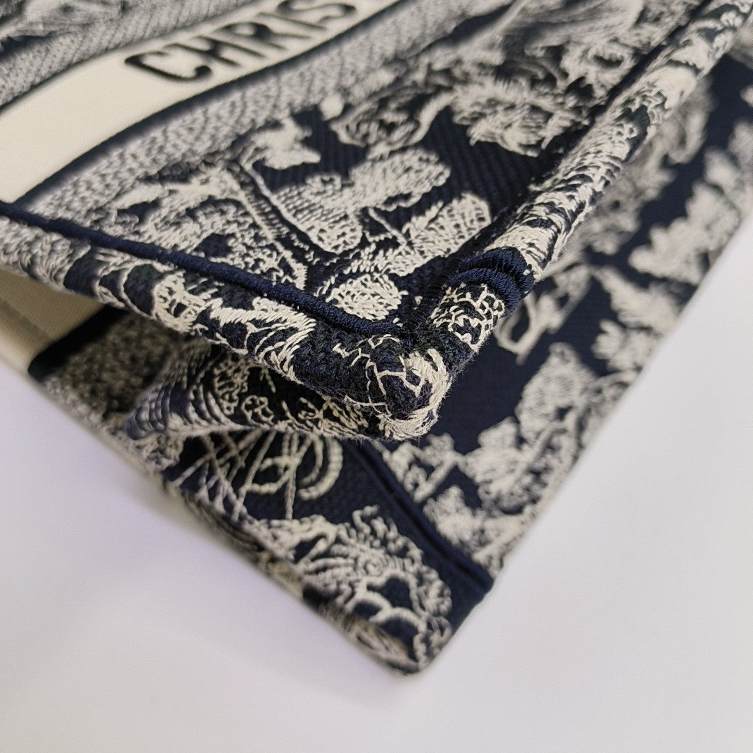 Book Tote Medium Fabric Blue