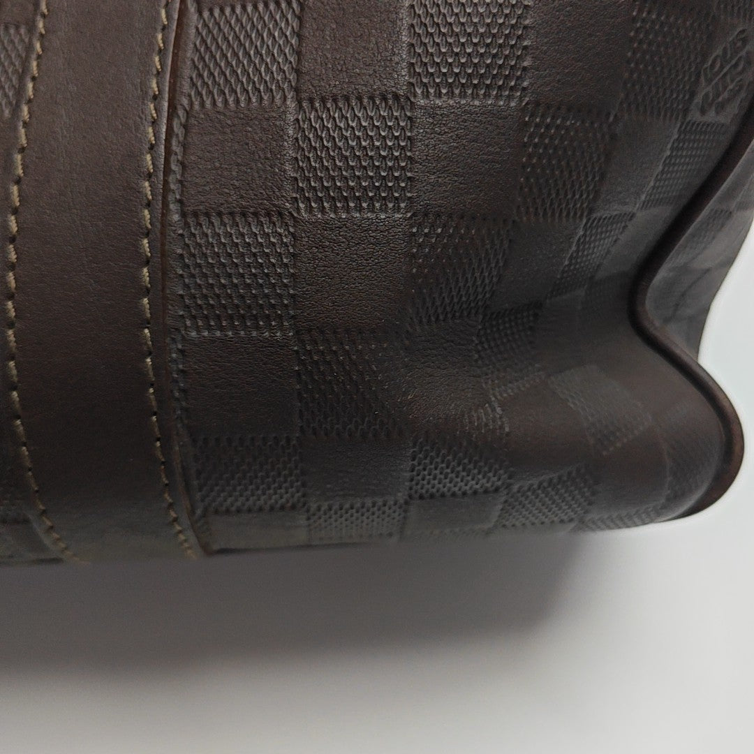 TADAO PM Damier Ebene Calfskin Brown