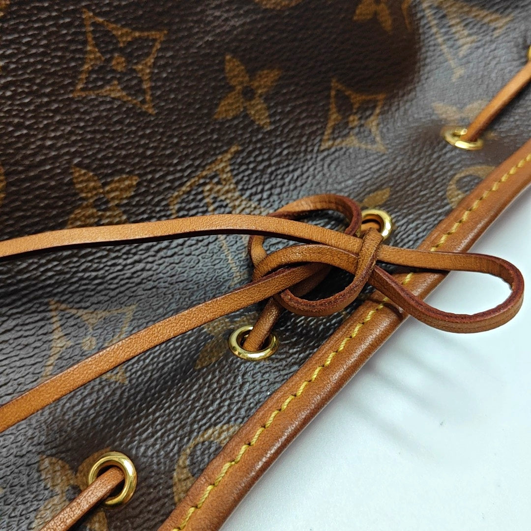 NÉONOÉ Nano Monogram Coated Canvas Brown