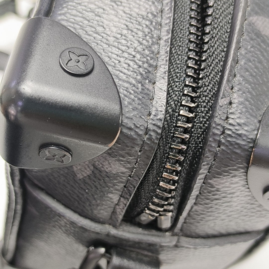 SOFT TRUNK Mini Monogram Coated Canvas Black