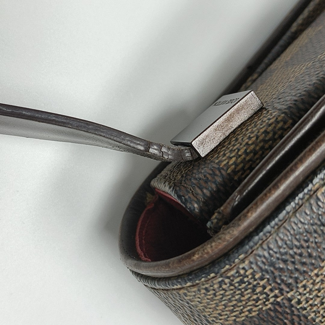 TRIBECA Damier Ebene Coated Canvas Brown