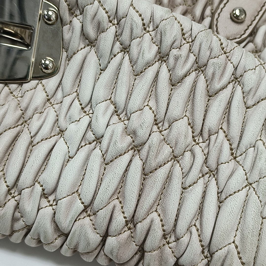 Calfskin Shoulder Bag White