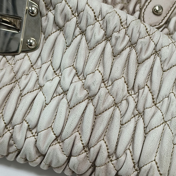 Calfskin Shoulder Bag White