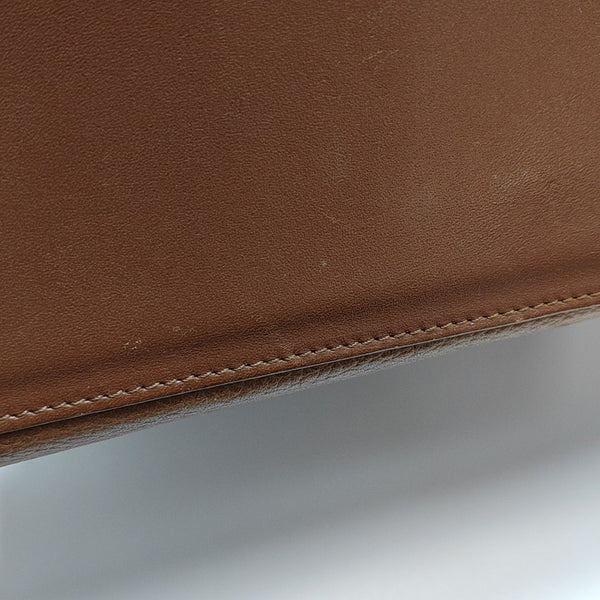 Calfskin Top Handle Bag Brown