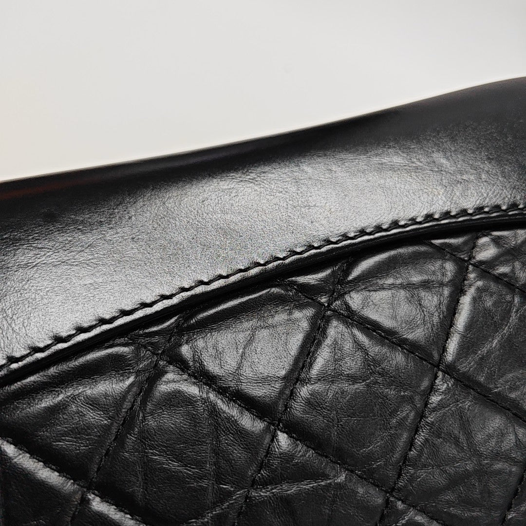 GABRIELLE Small Quilted Calfskin Black