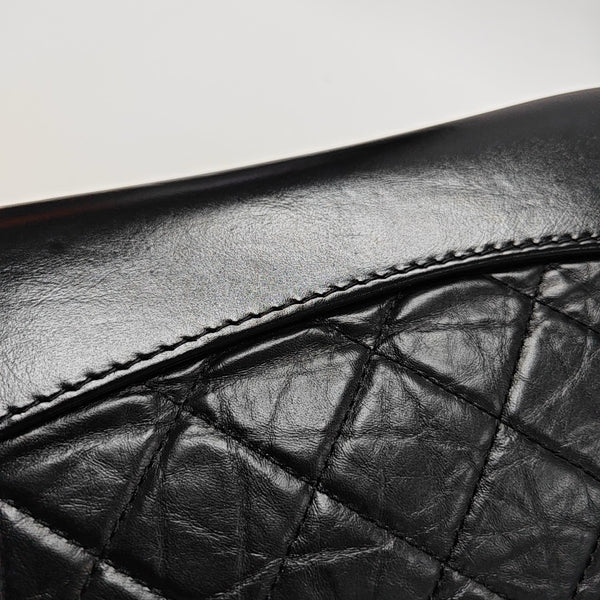 GABRIELLE Small Quilted Calfskin Black