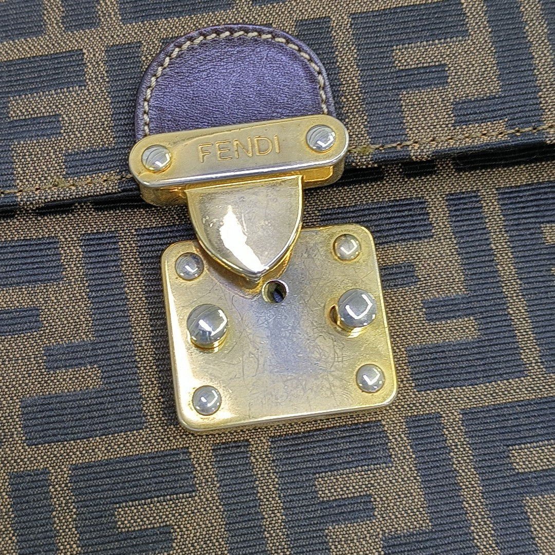 Canvas Top Handle Bag Brown