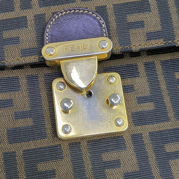 Canvas Top Handle Bag Brown