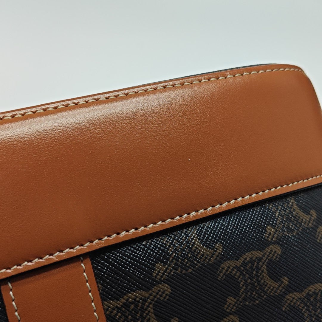 TRIOMPHE CANVAS Medium Coated Canvas Brown