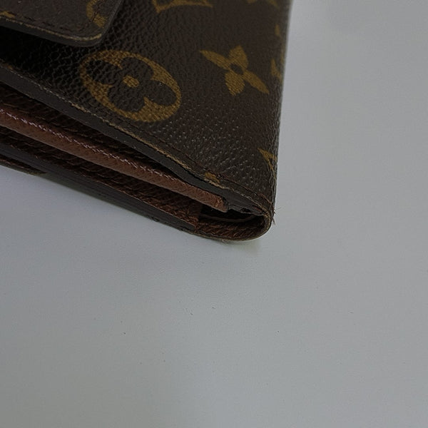 ELISE Monogram Coated Canvas Brown Wallet