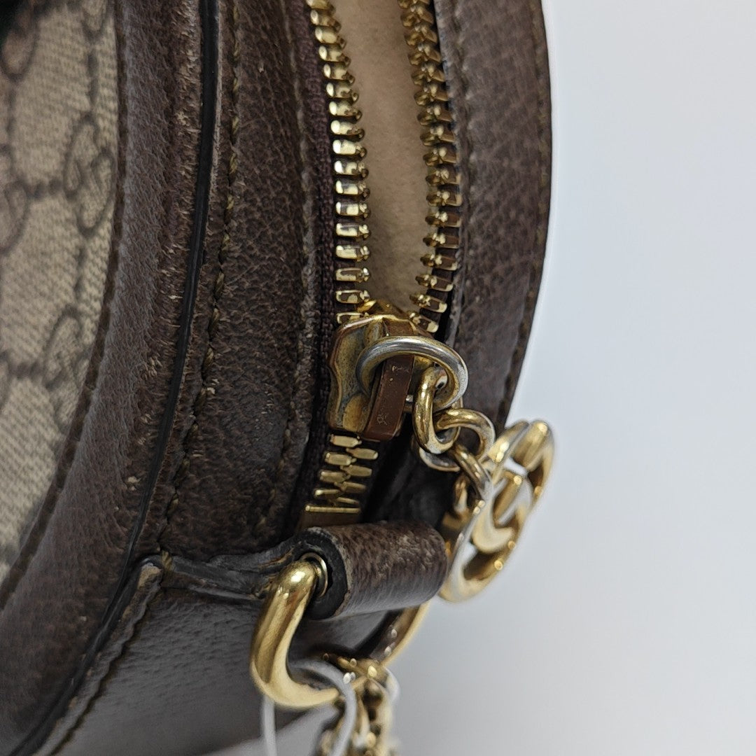 Ophidia Mini Monogram Coated Canvas Beige