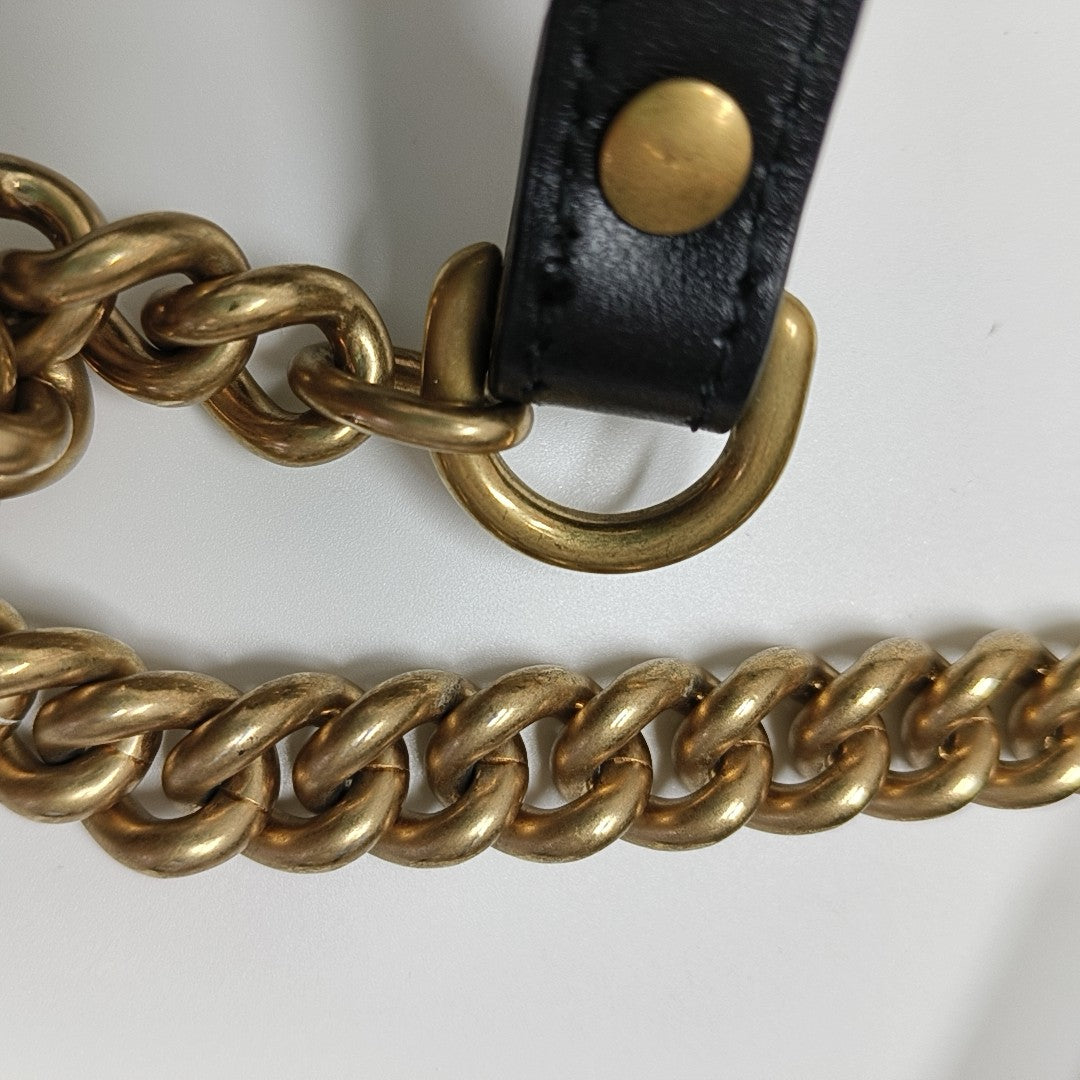GG Marmont Small Quilted Calfskin Black