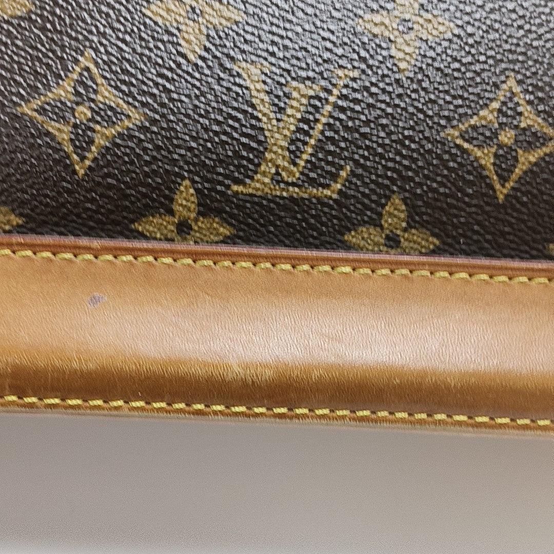 ALMA GM Monogram Coated Canvas Brown