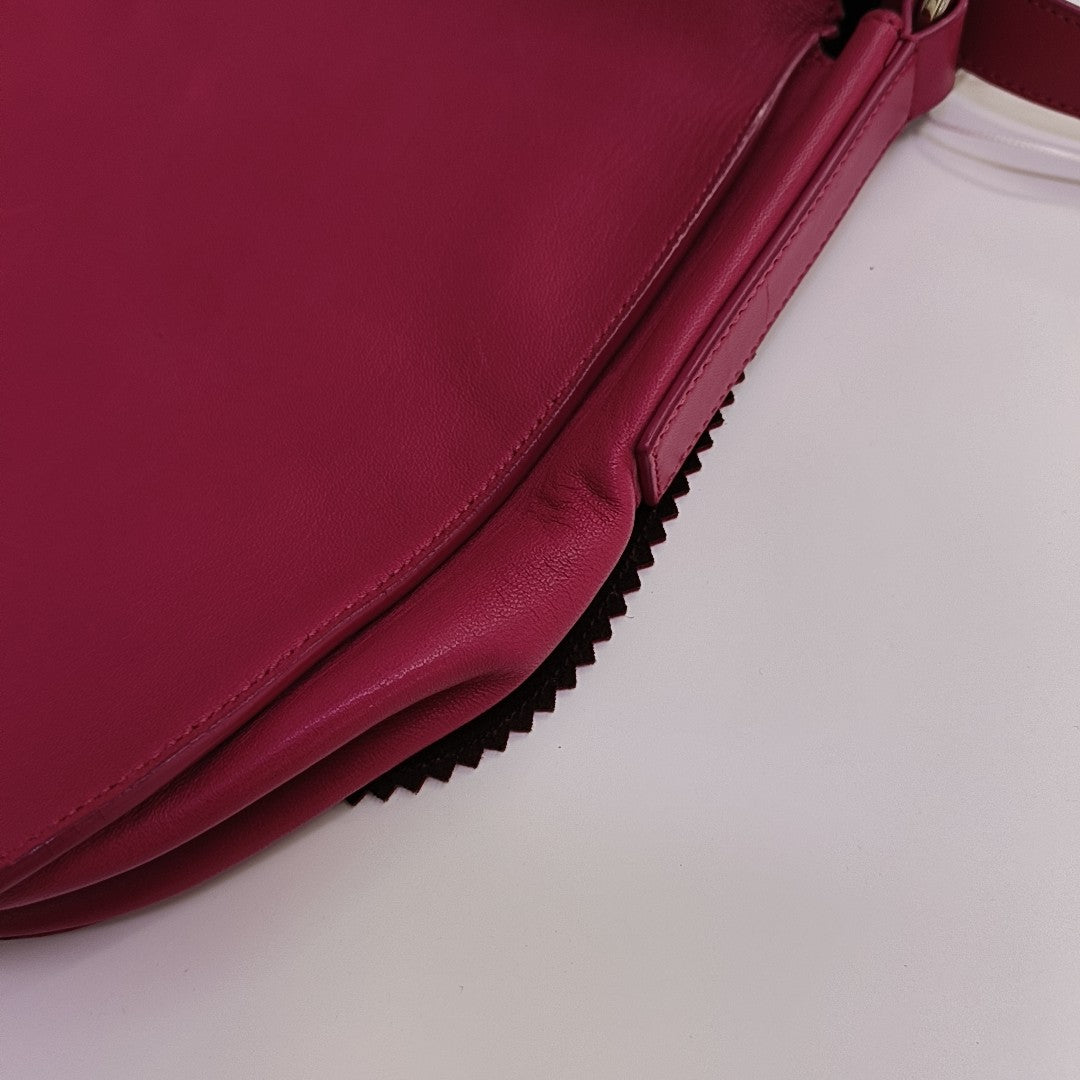 Calfskin Shoulder Bag Red