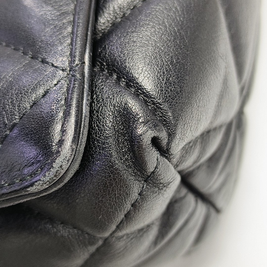 B. Quilted Calfskin Black
