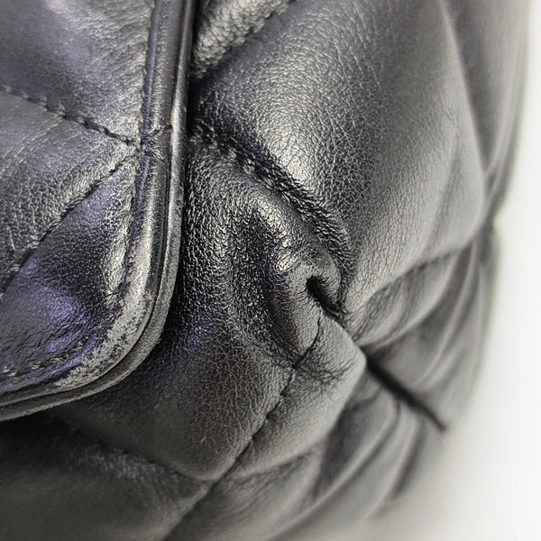 B. Quilted Calfskin Black