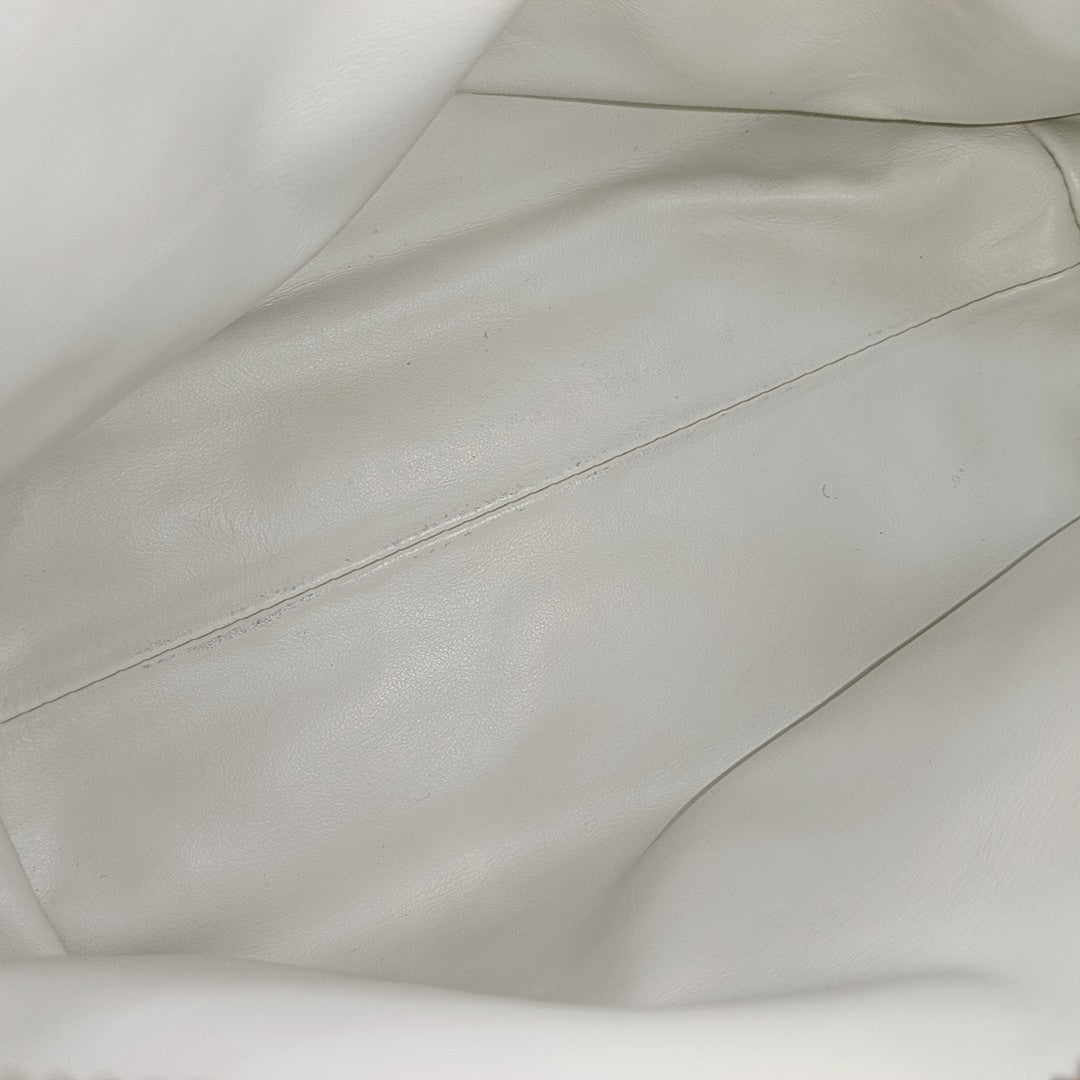 Calfskin Top Handle Bag White