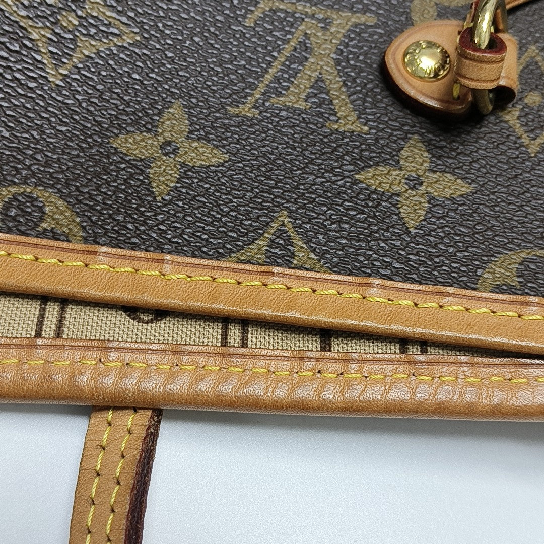 NEVERFULL GM Monogram Coated Canvas Brown
