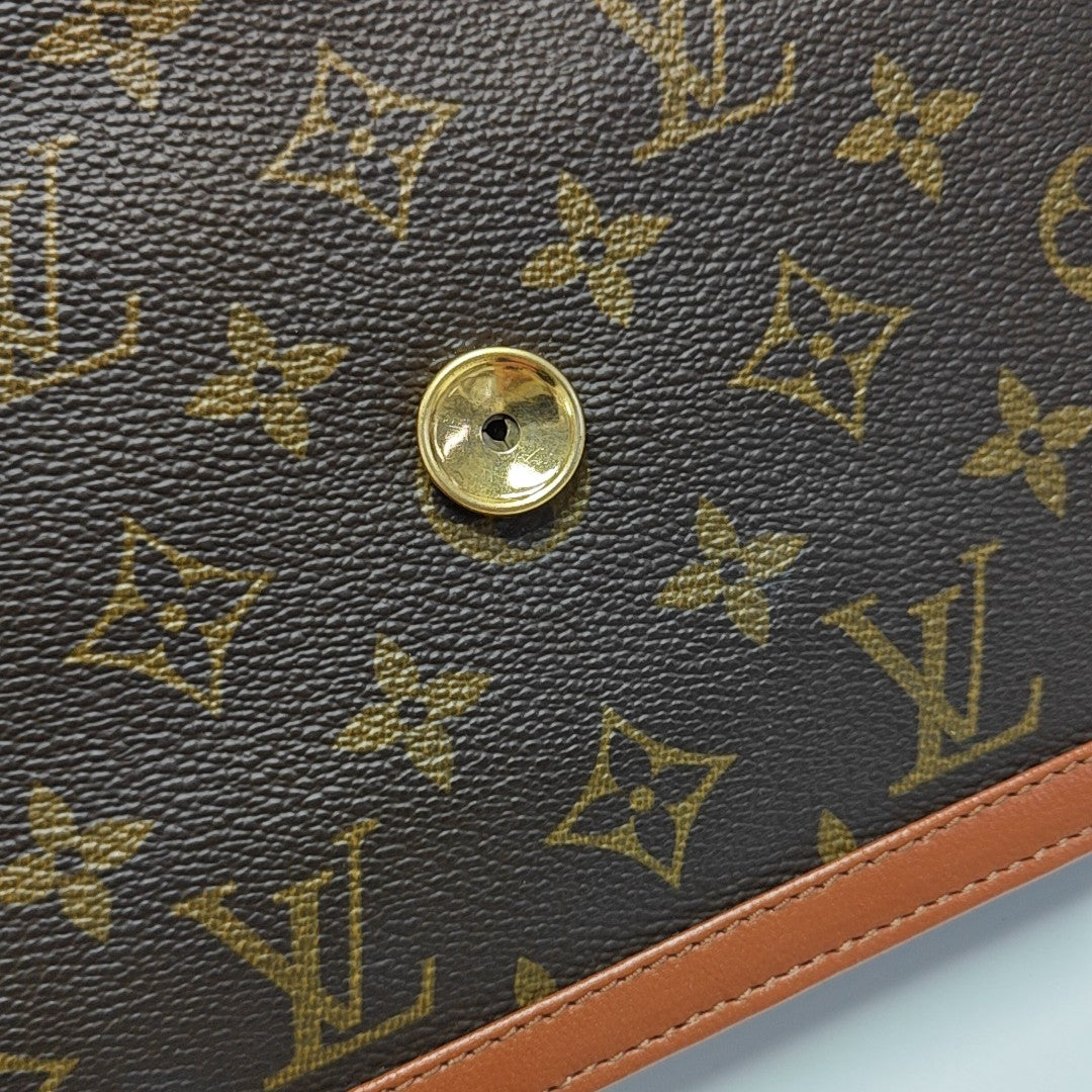 DAME GM Monogram Coated Canvas Brown