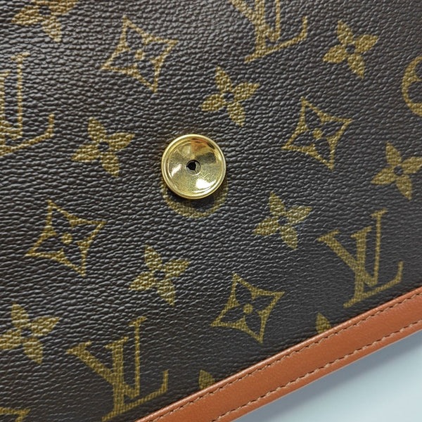 DAME GM Monogram Coated Canvas Brown