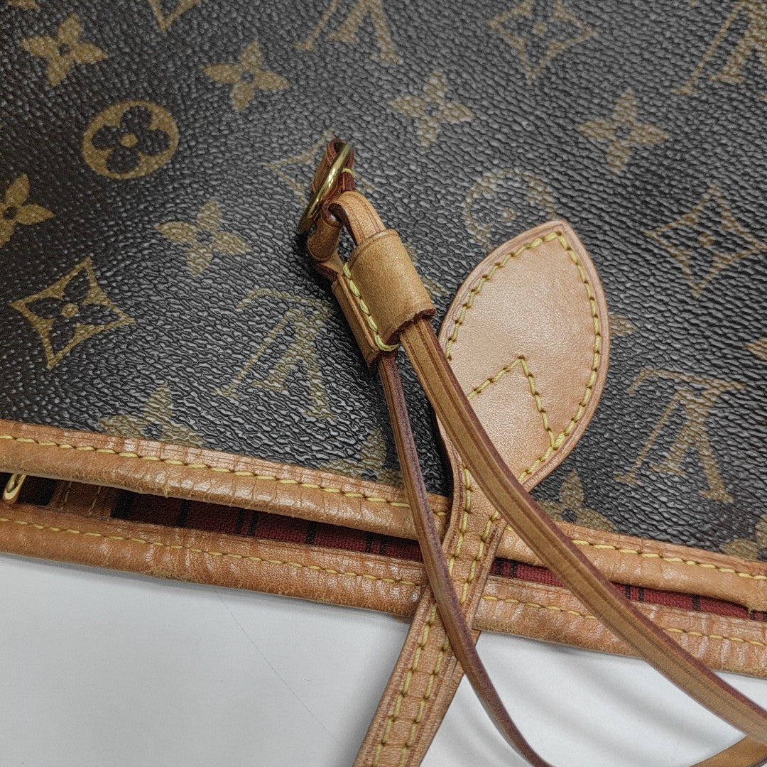 NEVERFULL MM Monogram Coated Canvas Brown