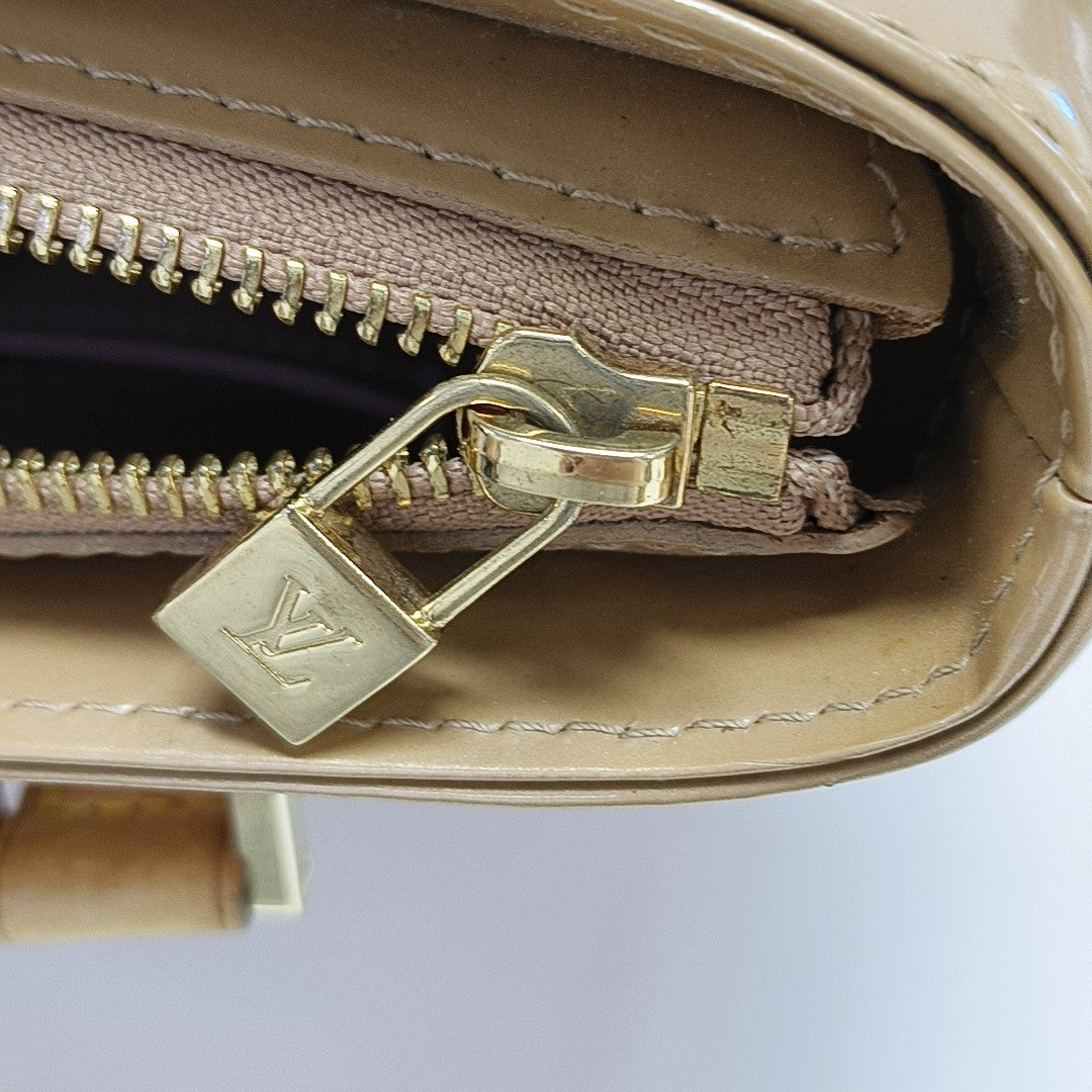 HOUSTON Monogram Patent Leather Beige