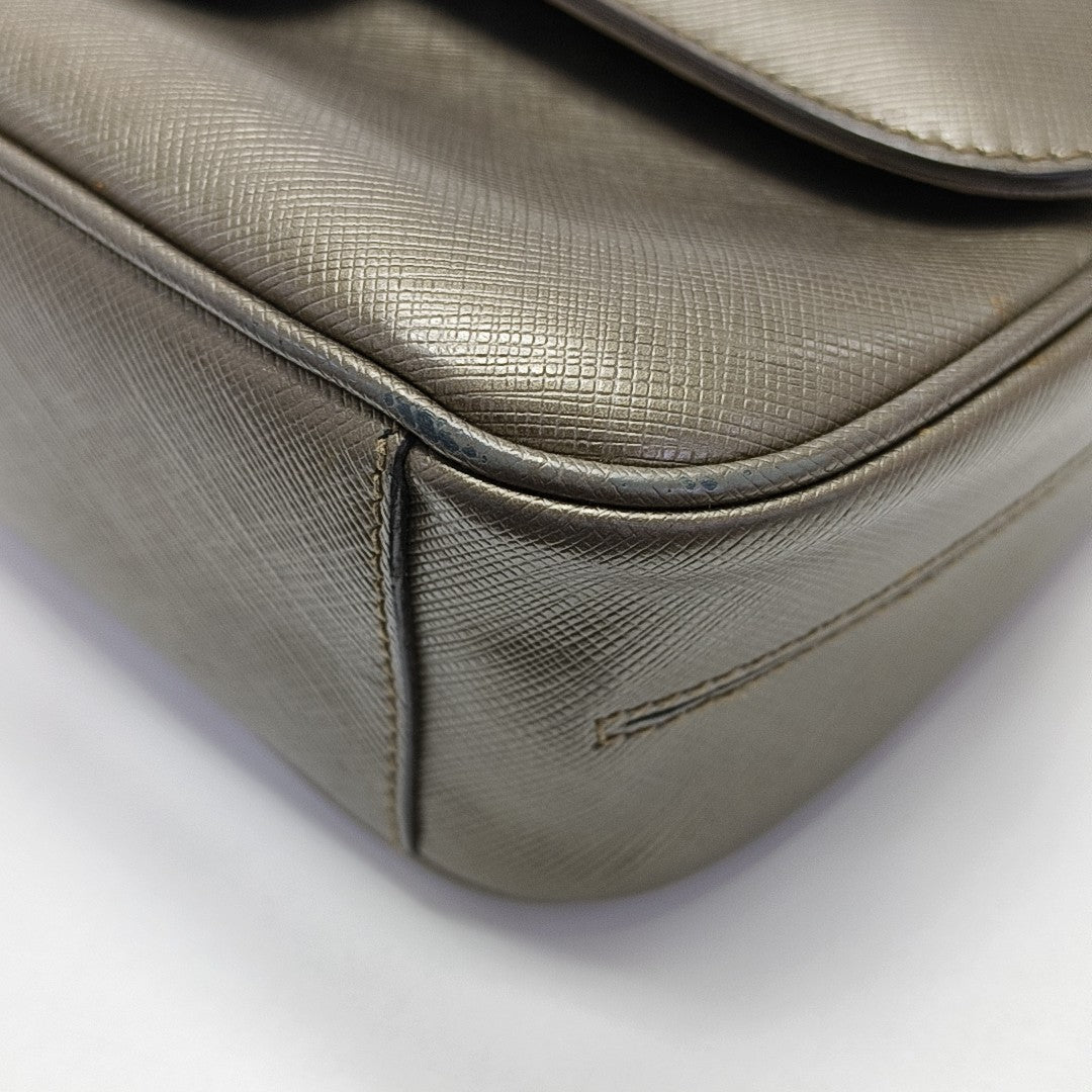 Calfskin Top Handle Bag Gray