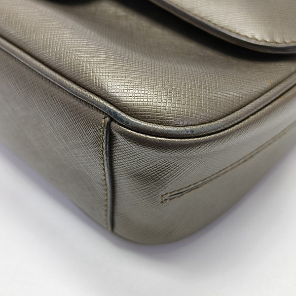 Calfskin Top Handle Bag Gray