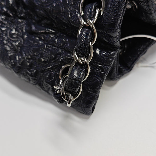 Quilted Calfskin Top Handle Bag Blue