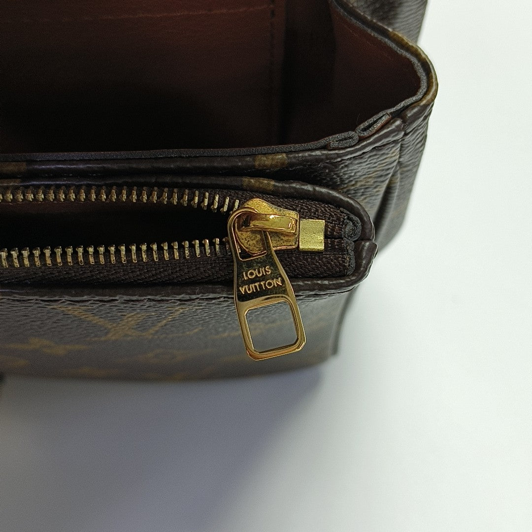 MARCEAU Monogram Coated Canvas Brown
