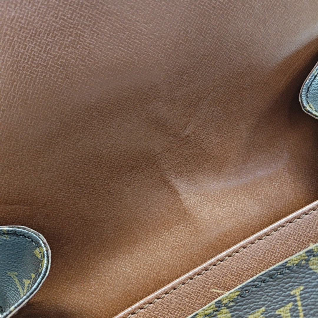 CARTOUCHIERE MM Monogram Coated Canvas Brown