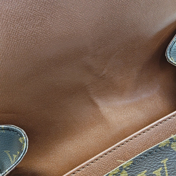 CARTOUCHIERE MM Monogram Coated Canvas Brown