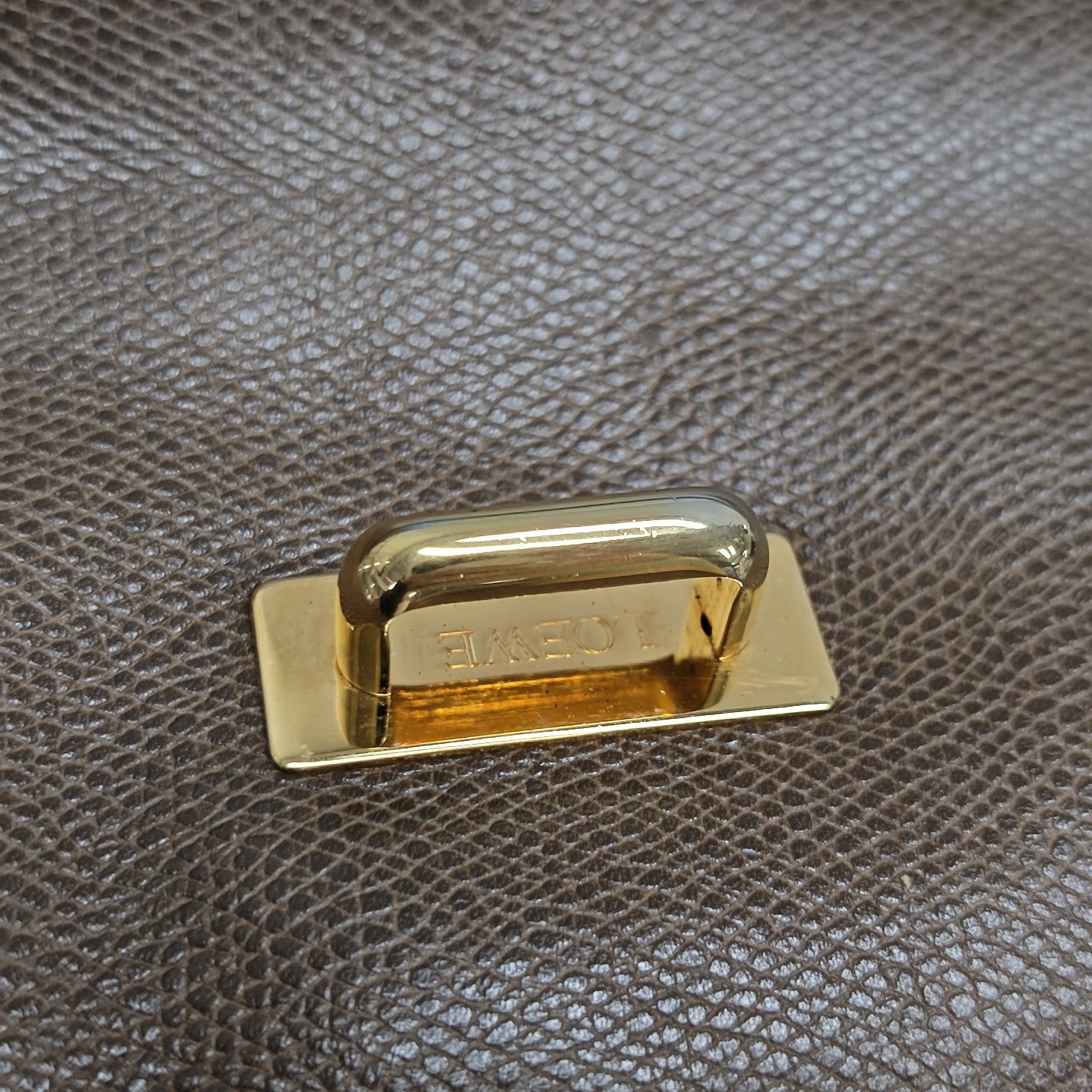 Calfskin Top Handle Bag Brown