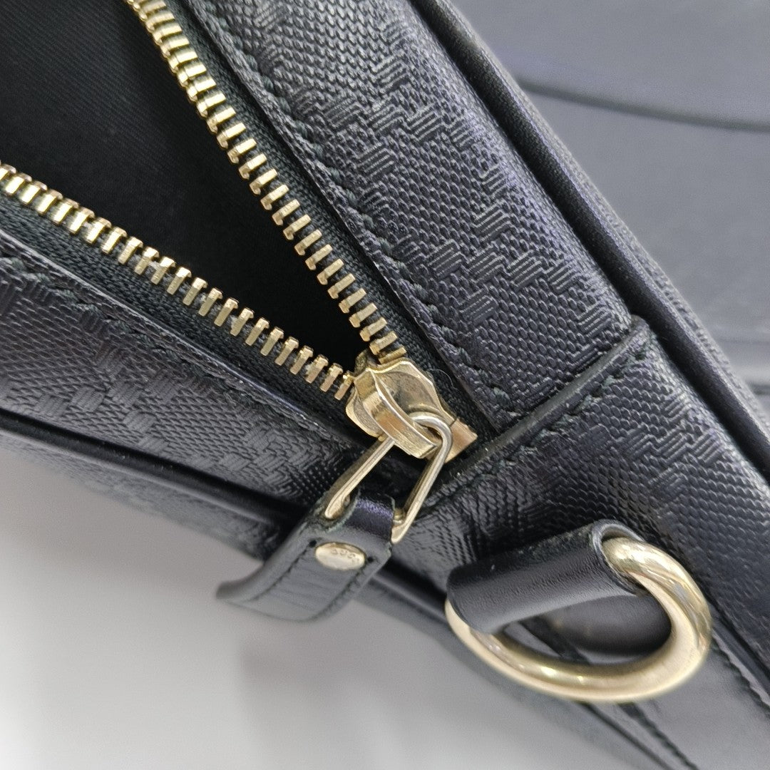 Calfskin Top Handle Bag Black