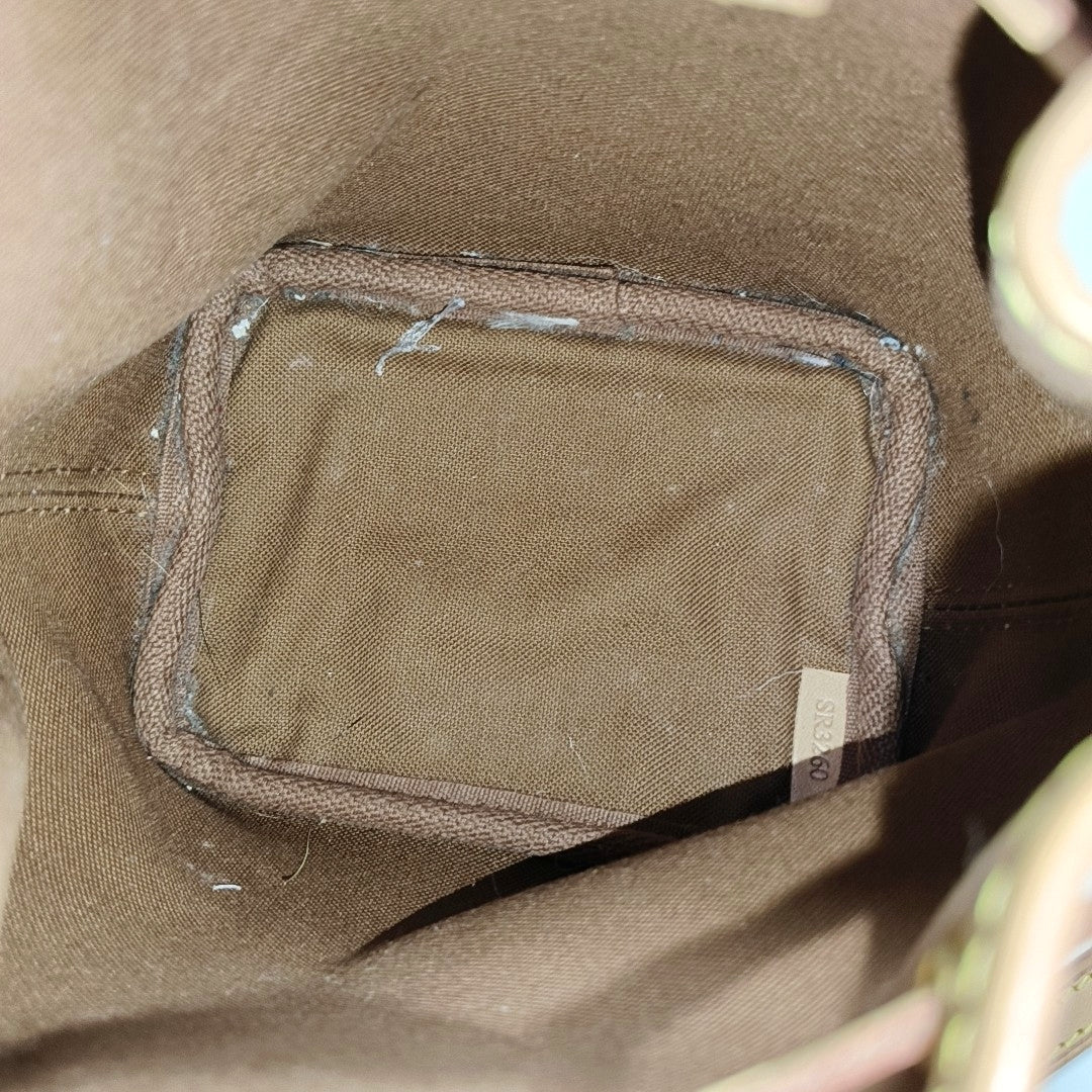 NÉONOÉ Nano Monogram Coated Canvas Brown