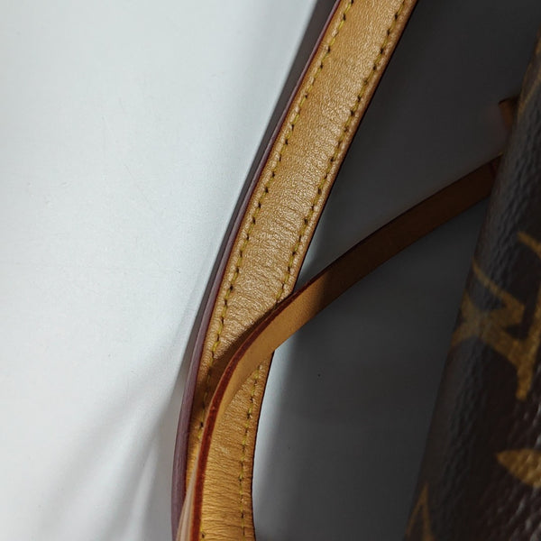 CLUNY MM Monogram Coated Canvas Brown